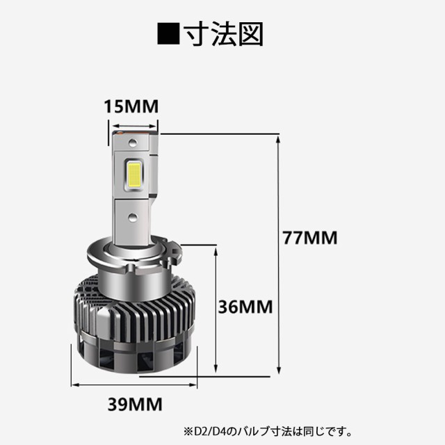 最新 LEDヘッドライト バルブ D2S/D2R D4S/D4R 車検対応 純正HID交換 光軸調整可 キャンセラー内蔵 輸入車対応 35W 6000K  8600Lm アウデの通販はau PAY マーケット - e-auto fun. au PAY マーケット店 | au PAY マーケット－通販サイト