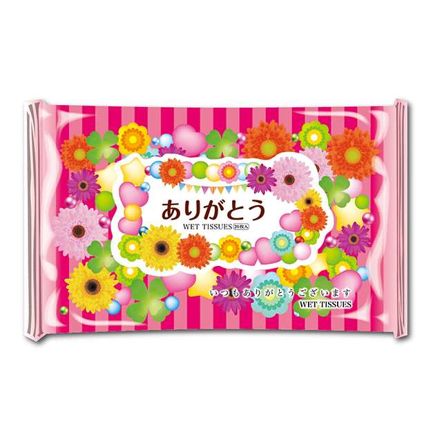 ネコポス 投函】【まとめ買い10個】ウェットティッシュ ありがとう