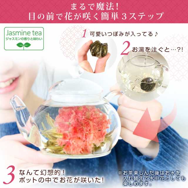 ギフト お茶 花とセット プレゼント 優雅セット 花茶 工芸茶 10種 ティーポットセット ジャスミン茶の通販はau Pay マーケット 中国茶 専門店リムテー