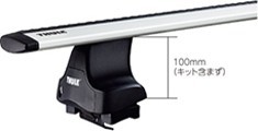 【送料無料】THULE スーリー FIAT グランデプント 754 7112B 118cm 1598  ベースキャリア　 ウイングバーEVO ブラック 保護シート進呈中の通販は