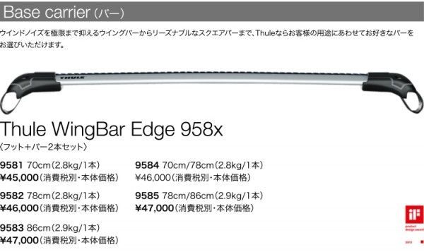 【送料無料】THULE スーリー パジェロ V83W V93W 9583 ルーフレール付車用 ルーフキャリア　プロテクションシート進呈中_1