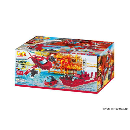 おまけつき LaQハマクロンコンストラクター ファイヤーステーション ラキュー 006974 ヨシリツ 立体 ブロック 7歳から 知育玩具  （送料無料 北海道、沖縄、離島は配送不可）の通販は