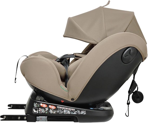 (ブランケットプレゼント)リーマン ビットターンR129 モカーキ CG031 ベージュ 230315 チャイルドシート ジュニアシート 新基準R129適合 回転式ISOFIX （送料無料 北海道、沖縄、離島は配送不可）_2