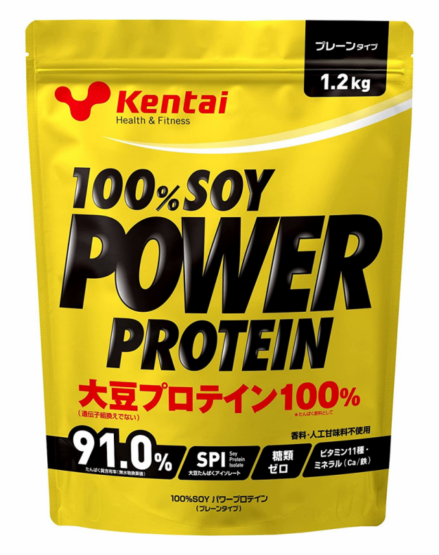 SALE|公式通販・直営店限定| Kentai(ケンタイ) 100％SOY パワープロテイン プレーン 1.2Kg 6個セット 