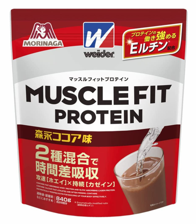 森永製菓 ウイダー マッスルフィットプロテイン 森永ココア味 840g 4個セット【送料無料】