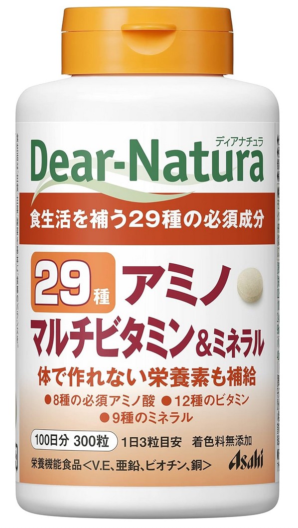 アサヒ ディアナチュラ 29アミノ マルチビタミン＆ミネラル 300粒 4個セット【送料無料】【栄養機能食品】