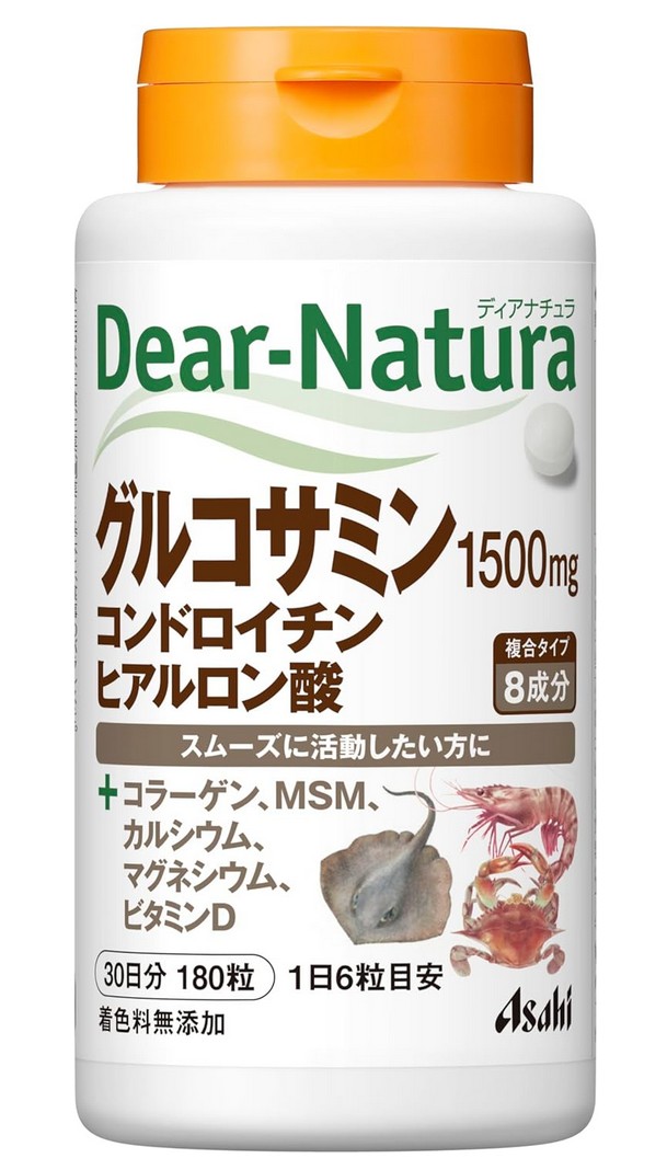 アサヒ ディアナチュラ グルコサミン・コンドロイチン・ヒアルロン酸 180粒(30日分）4個セット【送料無料】
