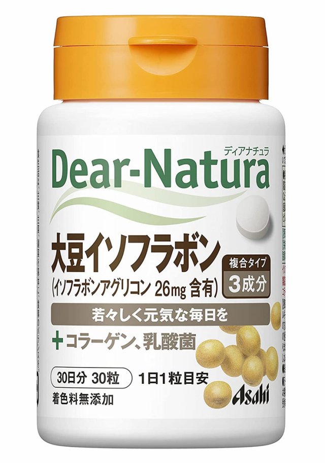 アサヒ ディアナチュラ 大豆イソフラボン with コラーゲン、乳酸菌 30粒(30日分）12個セット【送料無料】