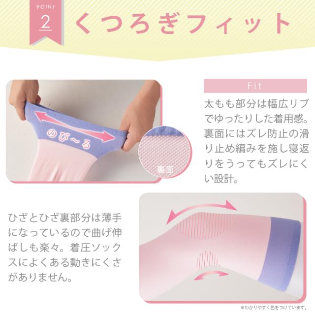 夜用 靴下 ニーハイソックス おやすみソックス むくみ解消 ルームソックス 浮腫み対策 むくみ改善 プレスリム 寝ながらスッキリむくみとの通販はau Pay マーケット Life Is