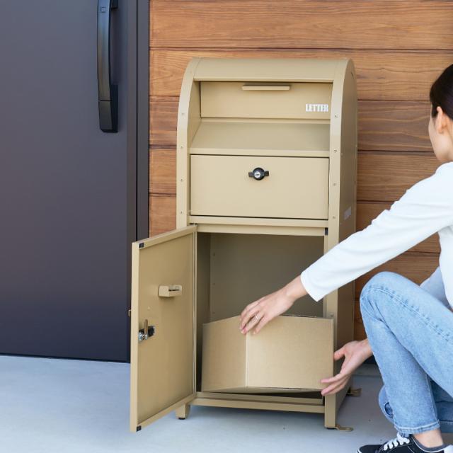 宅配ボックス 一戸建て用 宅配BOX付ポスト U.S. セトクラフト ポスト 一体型 大型 大容量 おしゃれ かわいい 置き配ボックス 郵便受け ダイヤル式 キーロック式 印鑑ホルダー 盗難防止 アメリカン レトロ 海外 インダストリアル ヴィンテージ かっこいい_10