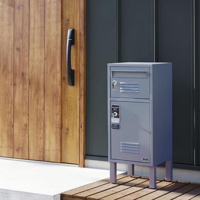 ポスト 宅配ボックス セトクラフト 宅配BOX付ポスト ロッカー 置き配ボックス 置き型 スタンド 郵便受け 一体型 一戸建て用 おしゃれ レトロ ヴィンテージ かっこいい かわいい 鍵付き 盗難防止 屋外 スリム シンプル 簡単_12