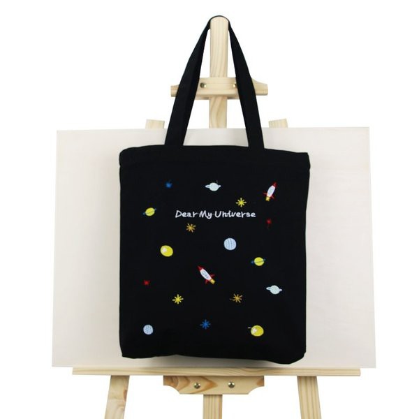 得トク0626 刺繍キャンバスハンドバッグ 宇宙惑星ショッピングバッグ トートバッグ ショルダーバッグの通販はau Pay マーケット Sk企画株式会社