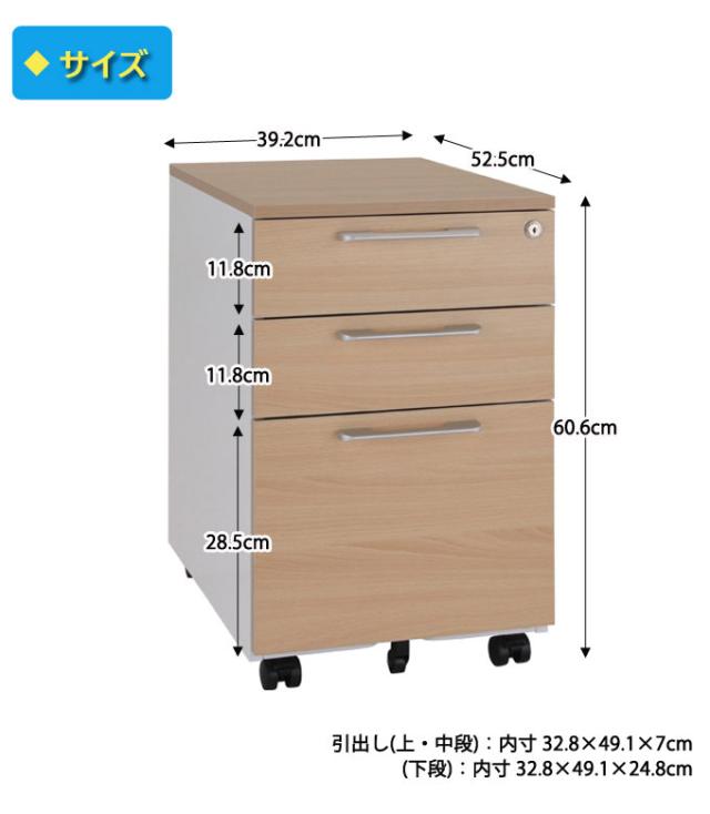 Office Funiture Simple オフィスファニチャーシンプル 3段スリムワゴン デスク下 ワゴン キャスター付き 書類収納 三段 Soho オフィスの通販はau Pay マーケット Natural Life