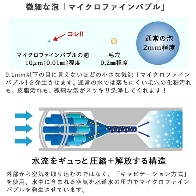 SAWAWA マイクロバブル シャワー用 さわわ 爽泡 サワワ シャワー アダプター 工具不要 簡単 日本製 アーネスト マイクロファインバブル メーカー正規品 メイク落とし 冷え対策_3