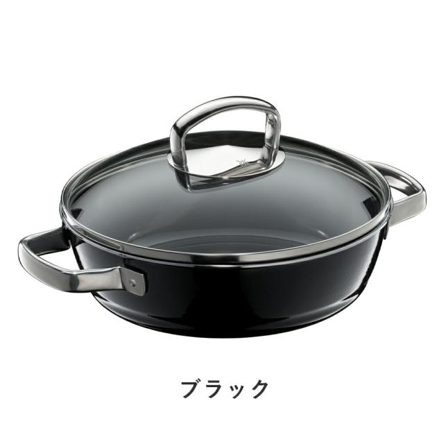 【10年保証】WMF フュージョンテック ミネラル ロースター 24cm 浅型鍋 食洗器対応 IH対応 鍋 両手鍋 無水調理 オーブン対応 軽い ホーロー鍋 蒸し料理 すき焼き鍋 ガラス蓋 ヴェーエムエフ_6