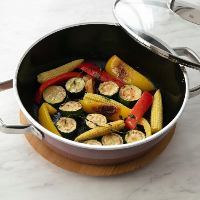 【10年保証】WMF フュージョンテック ミネラル ロースター 24cm 浅型鍋 食洗器対応 IH対応 鍋 両手鍋 無水調理 オーブン対応 軽い ホーロー鍋 蒸し料理 すき焼き鍋 ガラス蓋 ヴェーエムエフ_8