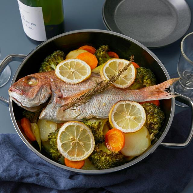 【10年保証】WMF フュージョンテック ミネラル ロースター 24cm 浅型鍋 食洗器対応 IH対応 鍋 両手鍋 無水調理 オーブン対応 軽い ホーロー鍋 蒸し料理 すき焼き鍋 ガラス蓋 ヴェーエムエフ_10
