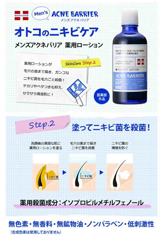 石澤研究所 メンズアクネバリア 薬用ローション 1ml 医薬部外品 ローション 化粧水 ニキビ アクネ メンズ の通販はau Pay マーケット サンテラボ