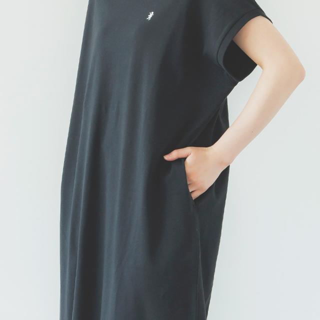 【春夏】 ジムフレックス Gymphlex クルーネックスリーブレス ドレス ワンピース #GY-C0325FLK レディース フレンチスリーブシャツワンピース マキシ丈 SS ts1031