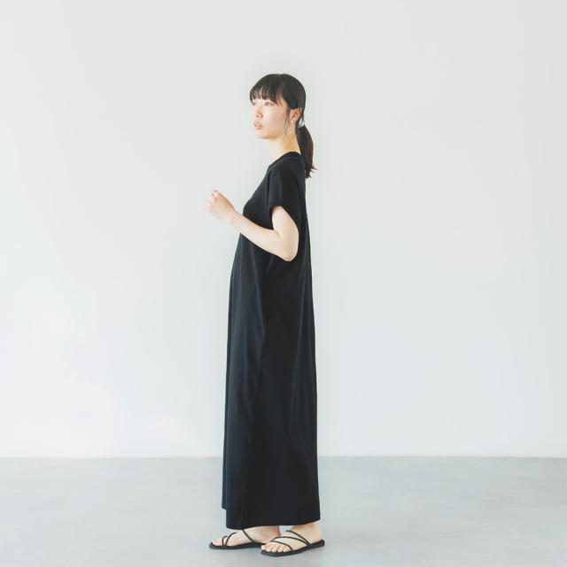 【春夏】 ジムフレックス Gymphlex クルーネックスリーブレス ドレス ワンピース #GY-C0325FLK レディース フレンチスリーブシャツワンピース マキシ丈 SS ts1031