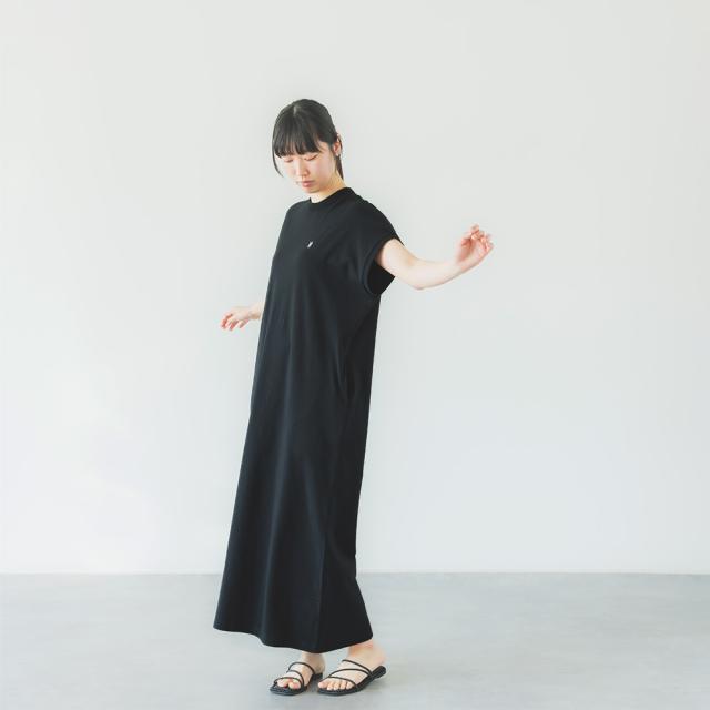 【春夏】 ジムフレックス Gymphlex クルーネックスリーブレス ドレス ワンピース #GY-C0325FLK レディース フレンチスリーブシャツワンピース マキシ丈 SS ts1031