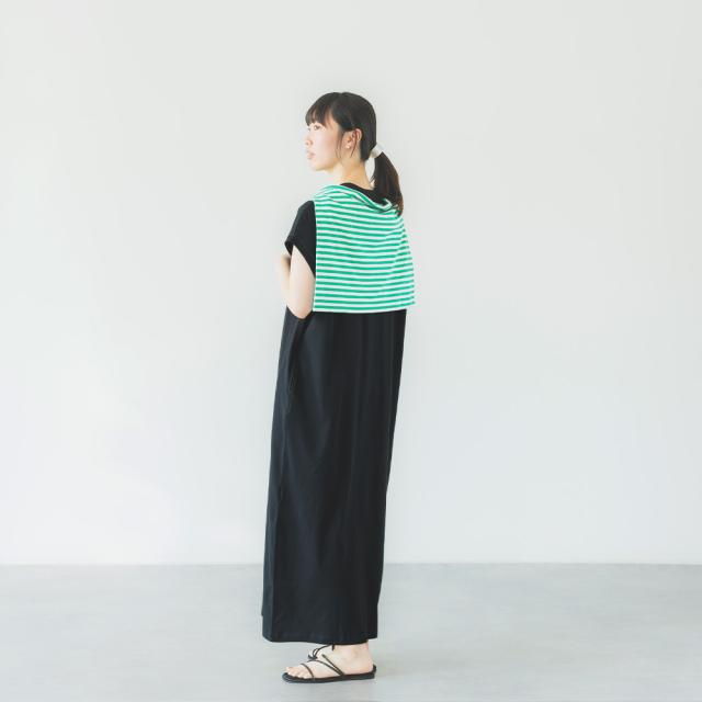【春夏】 ジムフレックス Gymphlex クルーネックスリーブレス ドレス ワンピース #GY-C0325FLK レディース フレンチスリーブシャツワンピース マキシ丈 SS ts1031
