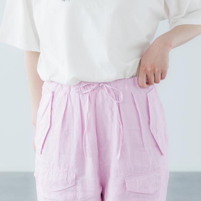 【2026春夏】TICCA ティッカ リネンカーゴパンツ TBFS-406 日本製 ボトム 麻 カーゴ ズボン 涼しい ゴム イージーパンツ 2026SS ts1031_6