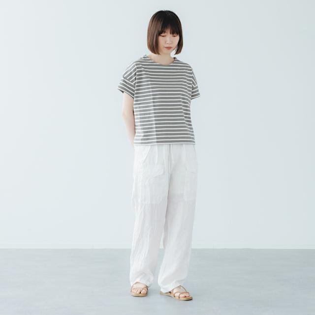 【2026春夏】TICCA ティッカ リネンカーゴパンツ TBFS-406 日本製 ボトム 麻 カーゴ ズボン 涼しい ゴム イージーパンツ 2026SS ts1031_4
