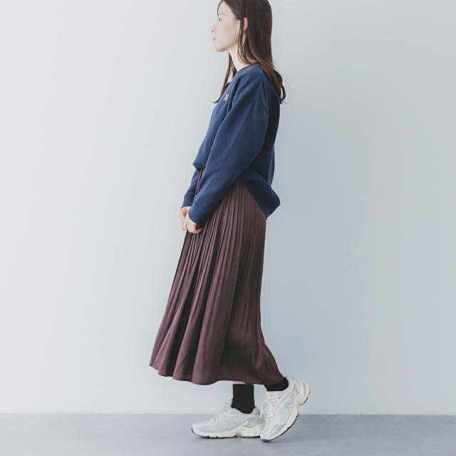 2025秋冬】sosotto ソソット アンティークサテン 消しプリーツスカート