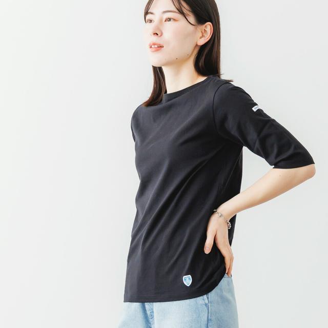 【2026春夏】オーシバル オーチバル ORCIVAL ボートネック ハーフスリーブ #OR-C0136BFJ 40/2 JERSEY HALF SLEEVE 5分袖 半袖 カットソー ストライプ 無地 Tシャツ シャツ 2026SS_1