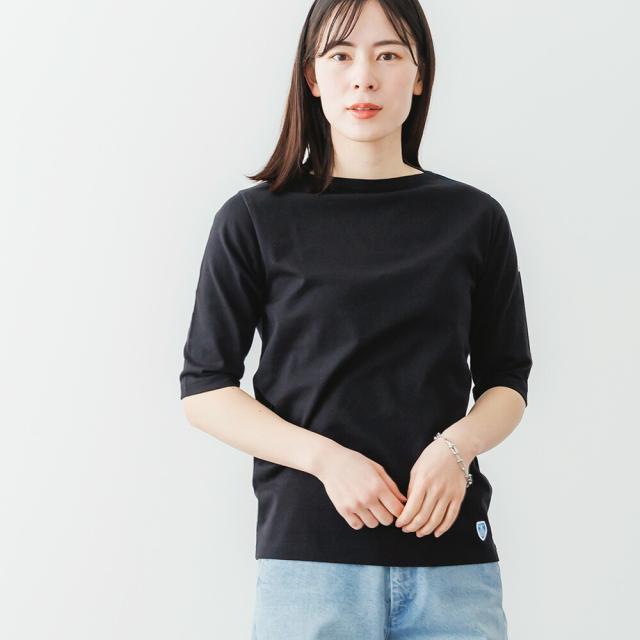 【2026春夏】オーシバル オーチバル ORCIVAL ボートネック ハーフスリーブ #OR-C0136BFJ 40/2 JERSEY HALF SLEEVE 5分袖 半袖 カットソー ストライプ 無地 Tシャツ シャツ 2026SS_2