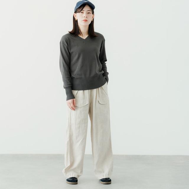 【2026春夏】TICCA ティッカ リネンカーゴパンツ TBFS-406 日本製 ボトム 麻 カーゴ ズボン 涼しい ゴム イージーパンツ 2026SS ts1031_10