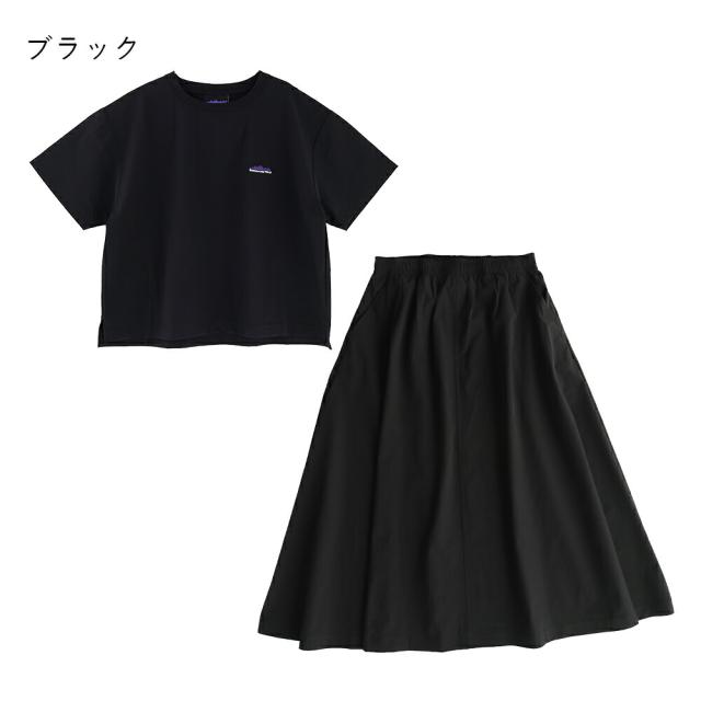 【2026春夏】THOUSAND MILE（サウザンドマイル）ショートスリーブ Tシャツ＆スカート セット UV 撥水 速乾 セットアップ フレアスカート ナップサック フェス トラベルセット 旅行 アウトドア 2026SS_14