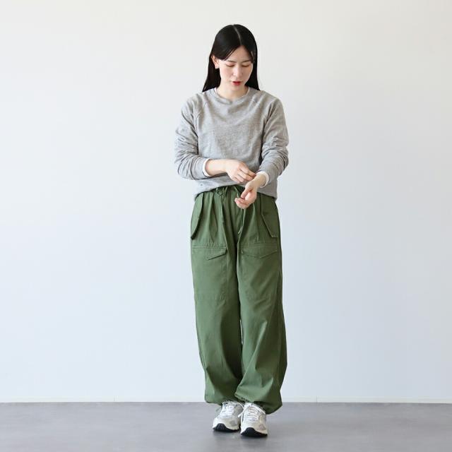 【秋冬】TICCA ティッカ カーゴパンツ TBEA-161 日本製 ボトム コットン 綿 カジュアル カーゴ ズボン ゴム イージーパンツ 上品 大人 おしゃれ AW_4