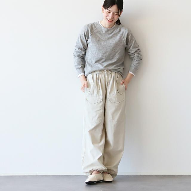 【秋冬】TICCA ティッカ カーゴパンツ TBEA-161 日本製 ボトム コットン 綿 カジュアル カーゴ ズボン ゴム イージーパンツ 上品 大人 おしゃれ AW_6