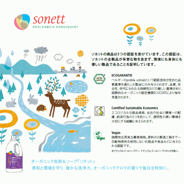 ソネット ナチュラルウォッシュリキッド カラー 10リットル 色柄物用液体洗剤 ソネット 洗剤洗濯洗剤色柄物【SONETT】_1