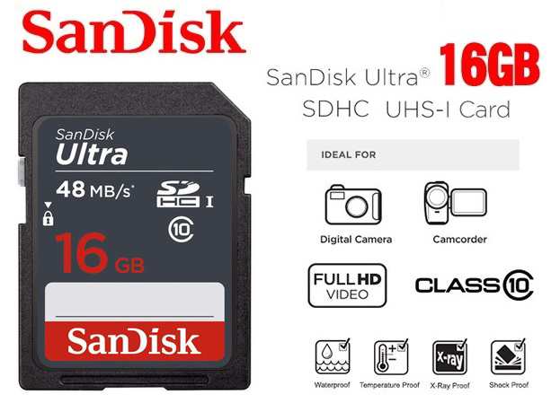 16gb サンディスク Sdhcカード 16gb Sandisk Ultra Uhs I対応sdメモリカード 48mb S Sdsdunb 016g Gn3in フルhd対応の通販はau Pay マーケット 翼通商株式会社