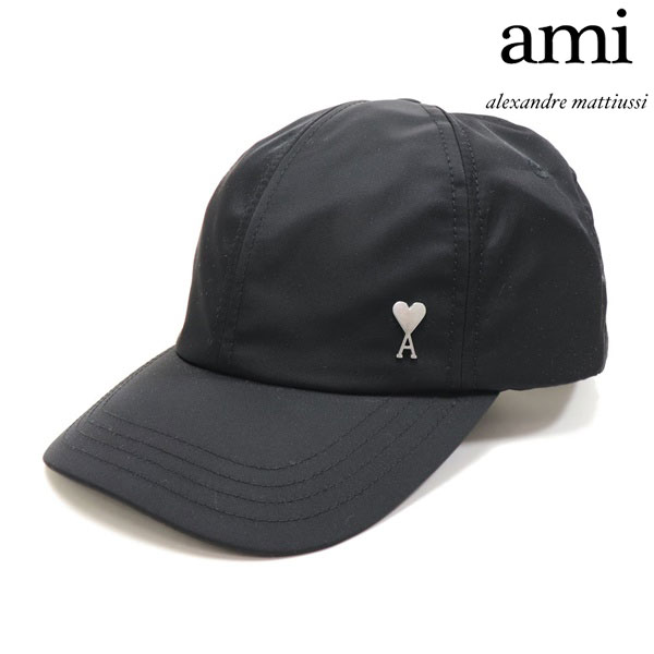 BIGお買い物ラリー アミ パリス キャップ メンズ レディース 2026SSモデル AMI PARIS CAP 帽子 ノワール ブラック UPC268.PA0037 001