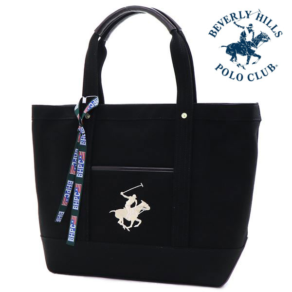 クリスマスセール ビバリーヒルズポロクラブ トートバッグ レディース メンズ 正規品 BEVERLY HILLS POLO CLUB ブラック BH1008N