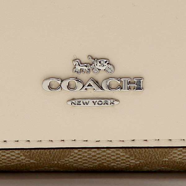 オータムセール コーチ 三つ折り財布 レディース COACH コンパクト財布 ミニ財布 シグネチャー CM761 SIGHA ギフトラッピング無料