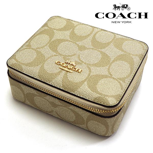 フェブラリーセール コーチ ジュエリーボックス レディース COACH Wallet アクセサリーケース ライトカーキ×チョーク C3311 IMDQC  ギフトラッピング無料の通販は