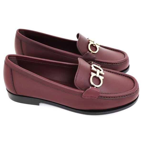 フェラガモ ローファー レディース S.FERRAGAMO 展示品商品 ワイン 