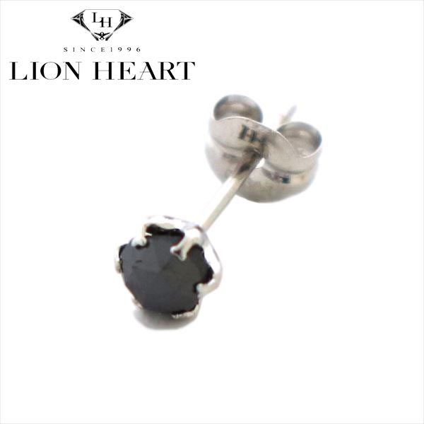 お買い物ラリー ギフトラッピング無料 ライオンハート ピアス メンズ レディース 正規品 片耳 LION HEART アクセサリー ブラックダイヤモンド 04E12PS/M 送料無料♪