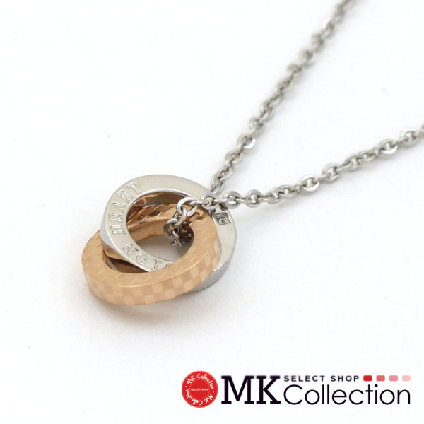 フェブラリーセール ギフトラッピング無料 ライオンハート ネックレス レディース 正規品 LION HEART アクセサリー シルバー×ピンクゴールド 04N135SLの通販は 7,121円