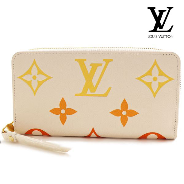 ルイヴィトン 長財布 レディース LOUIS VUITTON Wallet ラウンドファスナー モノグラム オレンジマルチ M82206 ギフトラッピング無料の通販は