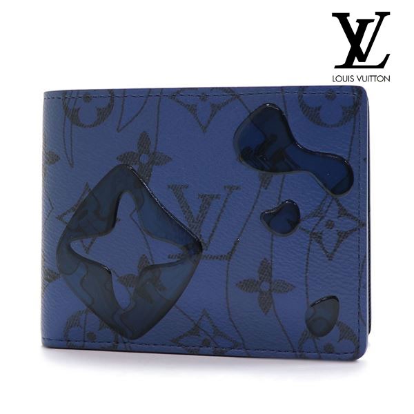 ルイヴィトン 二つ折り財布 メンズ LOUIS VUITTON Wallet モノグラム ブルーマルチ M82307 ギフトラッピング無料｜au  PAY マーケット