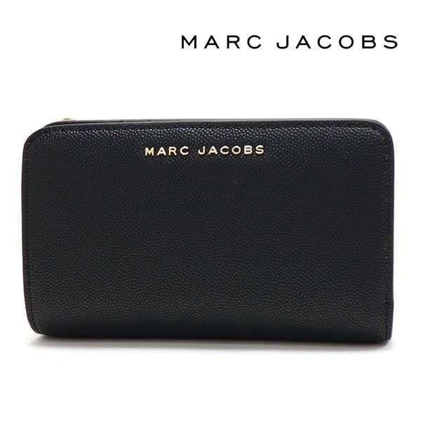 オータムセール ギフトラッピング無料 マークジェイコブス 二つ折り財布 レディース MARC JACOBS Wallet BLACK ブラック M0016990 001