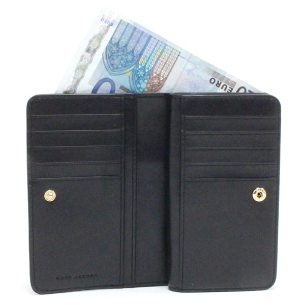 GWウィークセール マークジェイコブス 二つ折り財布 レディース MARC JACOBS Wallet コンパクト ウォレット ブラック S104L01SP21 001 送料無料_4