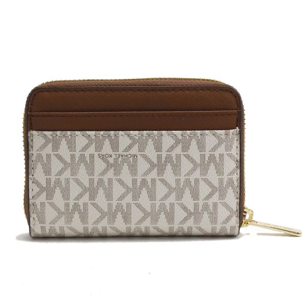 BIGお買い物ラリー ギフトラッピング無料 マイケルコース コインケース レディース カードケース 財布 Michael Kors coin purse シグネチャー ジェット セット トラベル レザー バニラ 35H9GTVZ2B VANILLA 送料無料_2