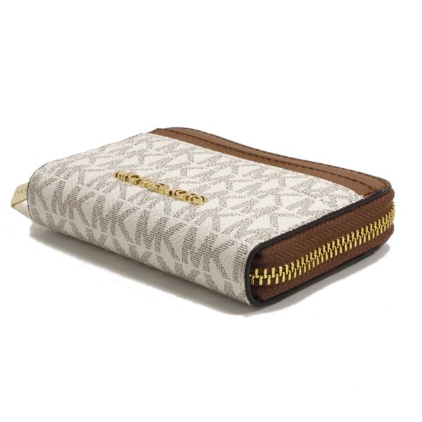 BIGお買い物ラリー ギフトラッピング無料 マイケルコース コインケース レディース カードケース 財布 Michael Kors coin purse シグネチャー ジェット セット トラベル レザー バニラ 35H9GTVZ2B VANILLA 送料無料_4